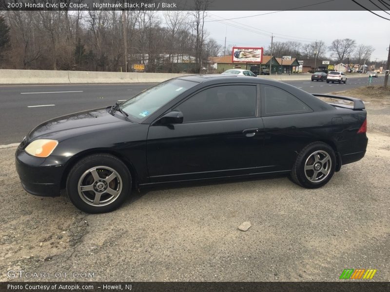 Nighthawk Black Pearl / Black 2003 Honda Civic EX Coupe