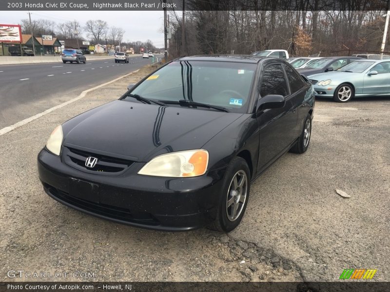 Nighthawk Black Pearl / Black 2003 Honda Civic EX Coupe