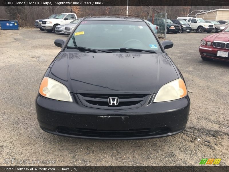 Nighthawk Black Pearl / Black 2003 Honda Civic EX Coupe