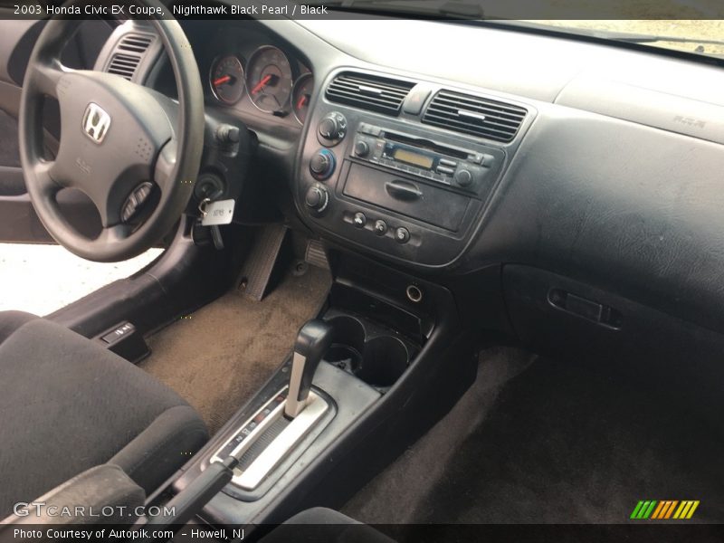 Nighthawk Black Pearl / Black 2003 Honda Civic EX Coupe