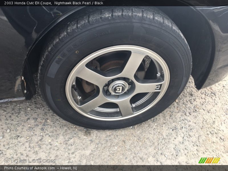 Nighthawk Black Pearl / Black 2003 Honda Civic EX Coupe