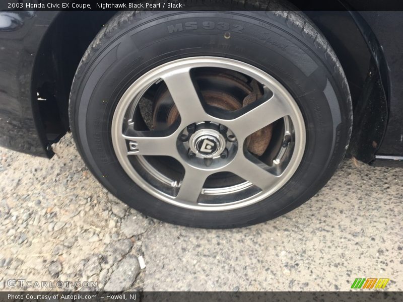 Nighthawk Black Pearl / Black 2003 Honda Civic EX Coupe