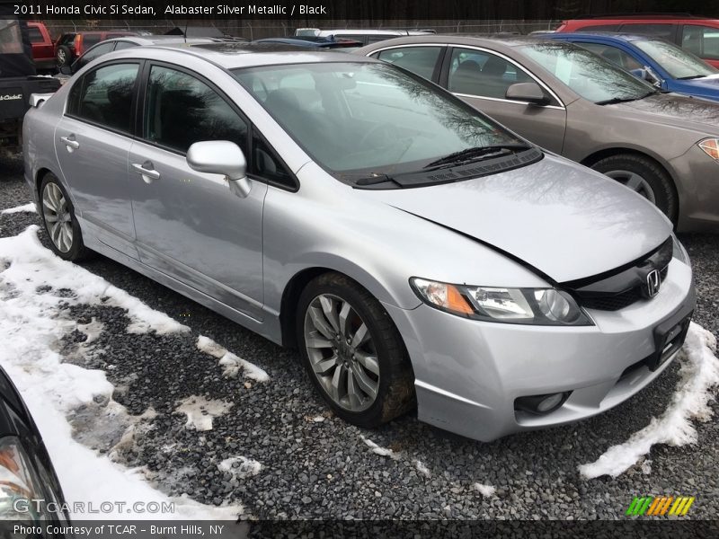 Alabaster Silver Metallic / Black 2011 Honda Civic Si Sedan