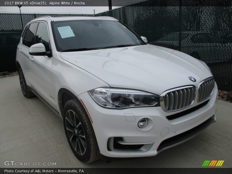 Alpine White / Mocha 2017 BMW X5 xDrive35i