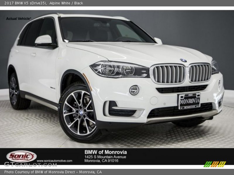 Alpine White / Black 2017 BMW X5 sDrive35i