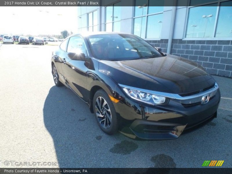 Crystal Black Pearl / Black 2017 Honda Civic LX Coupe