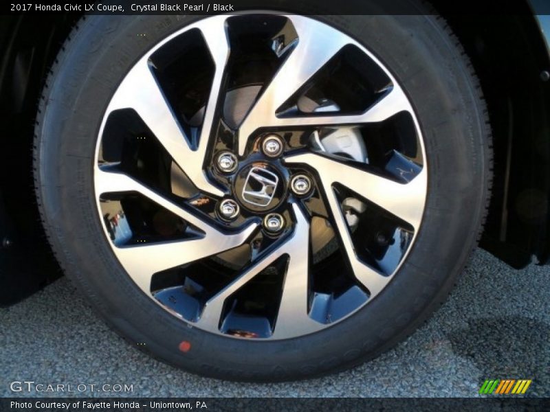Crystal Black Pearl / Black 2017 Honda Civic LX Coupe