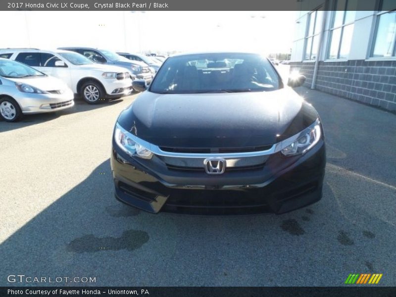 Crystal Black Pearl / Black 2017 Honda Civic LX Coupe
