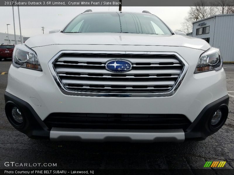 Crystal White Pearl / Slate Black 2017 Subaru Outback 3.6R Limited