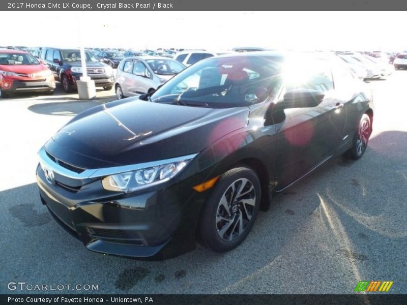 Crystal Black Pearl / Black 2017 Honda Civic LX Coupe