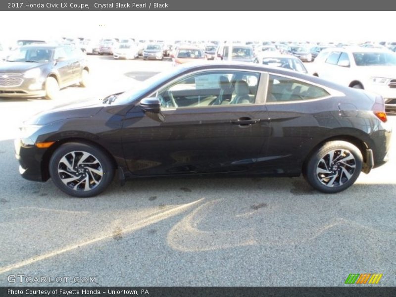 Crystal Black Pearl / Black 2017 Honda Civic LX Coupe