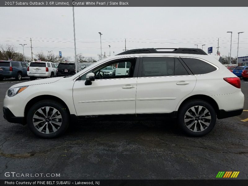 Crystal White Pearl / Slate Black 2017 Subaru Outback 3.6R Limited