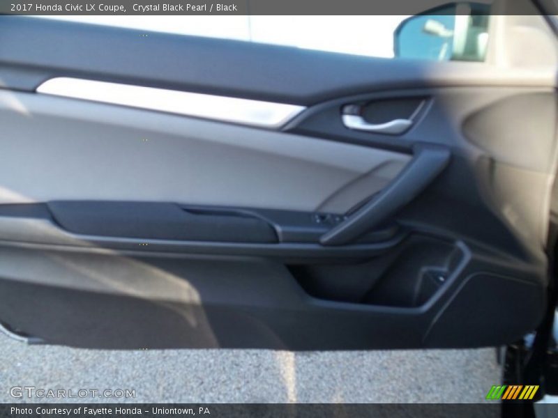 Crystal Black Pearl / Black 2017 Honda Civic LX Coupe