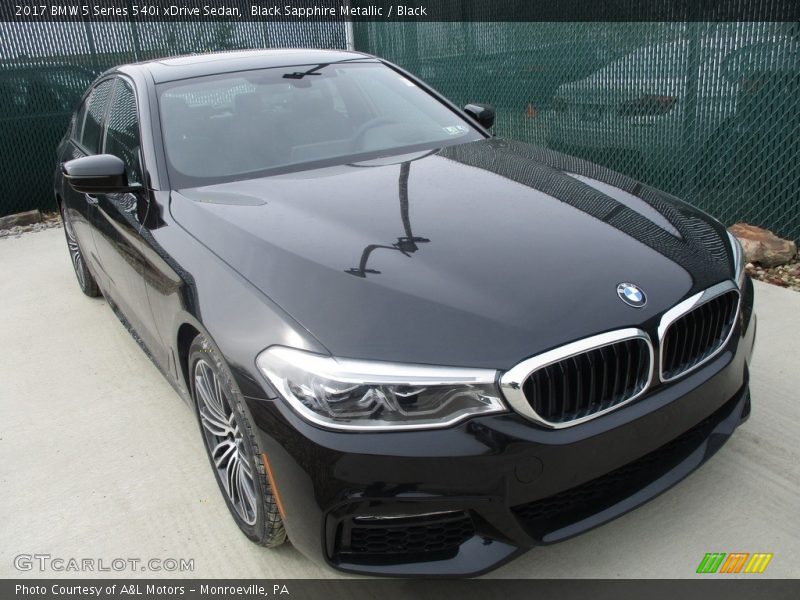 Black Sapphire Metallic / Black 2017 BMW 5 Series 540i xDrive Sedan