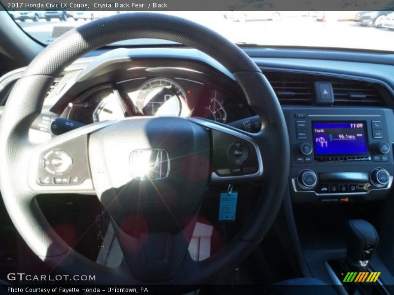 Crystal Black Pearl / Black 2017 Honda Civic LX Coupe