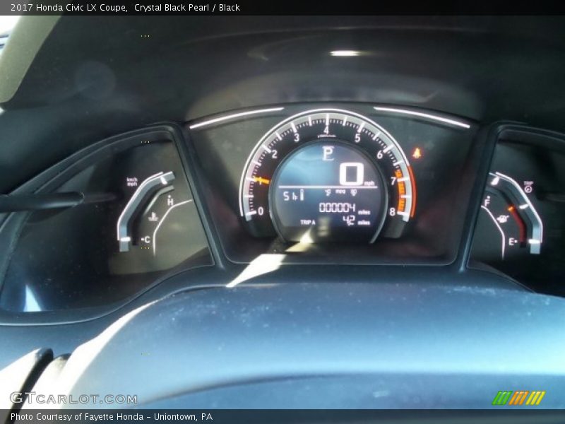 Crystal Black Pearl / Black 2017 Honda Civic LX Coupe