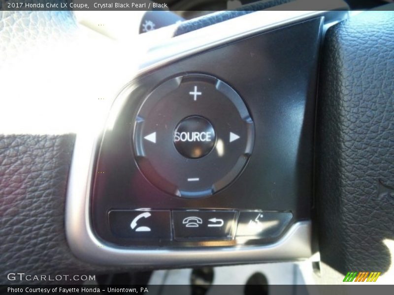 Crystal Black Pearl / Black 2017 Honda Civic LX Coupe