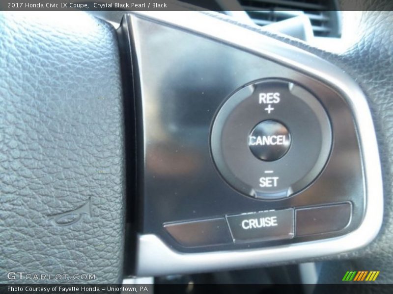 Crystal Black Pearl / Black 2017 Honda Civic LX Coupe