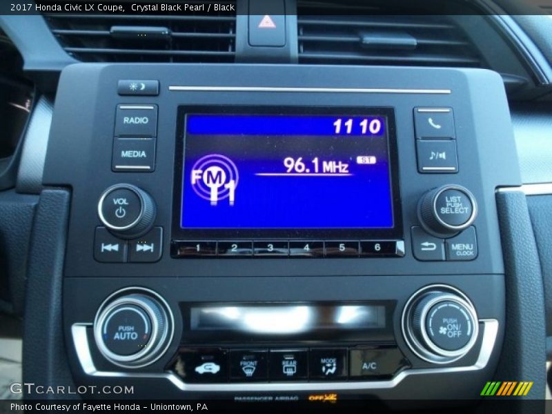 Crystal Black Pearl / Black 2017 Honda Civic LX Coupe