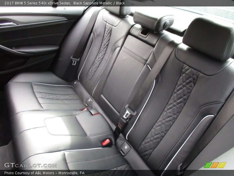 Rear Seat of 2017 5 Series 540i xDrive Sedan