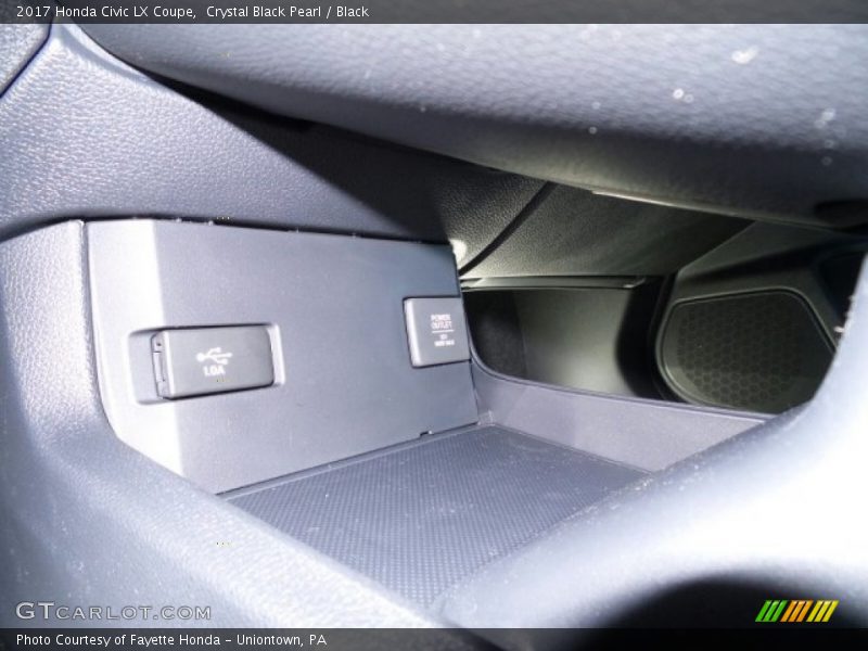 Crystal Black Pearl / Black 2017 Honda Civic LX Coupe