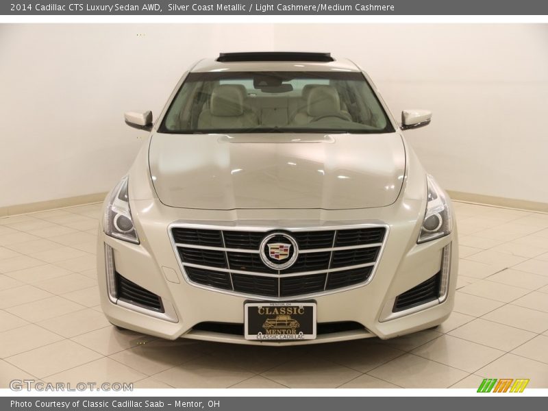 Silver Coast Metallic / Light Cashmere/Medium Cashmere 2014 Cadillac CTS Luxury Sedan AWD