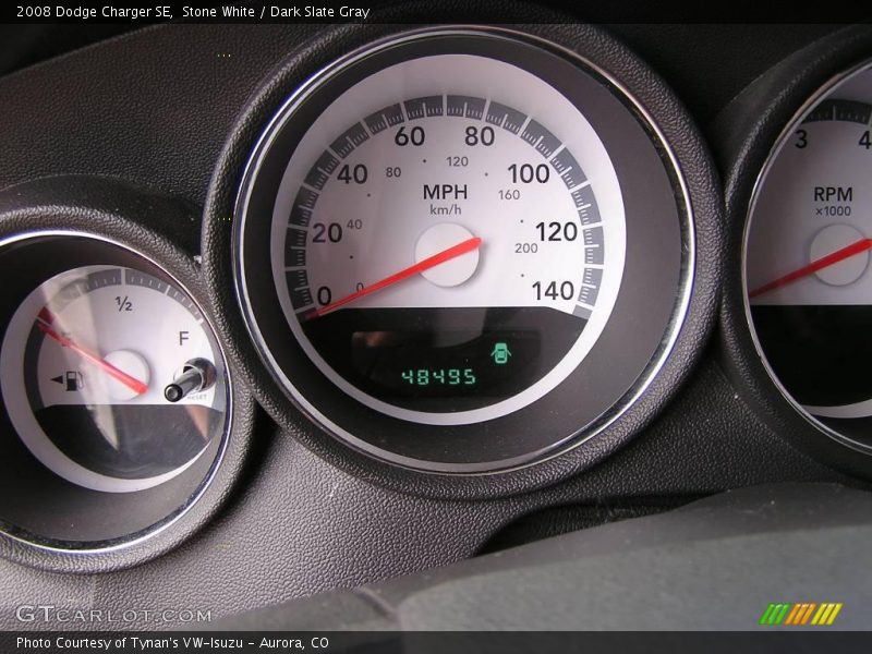 Stone White / Dark Slate Gray 2008 Dodge Charger SE