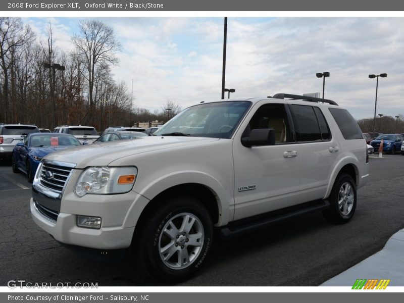 Oxford White / Black/Stone 2008 Ford Explorer XLT