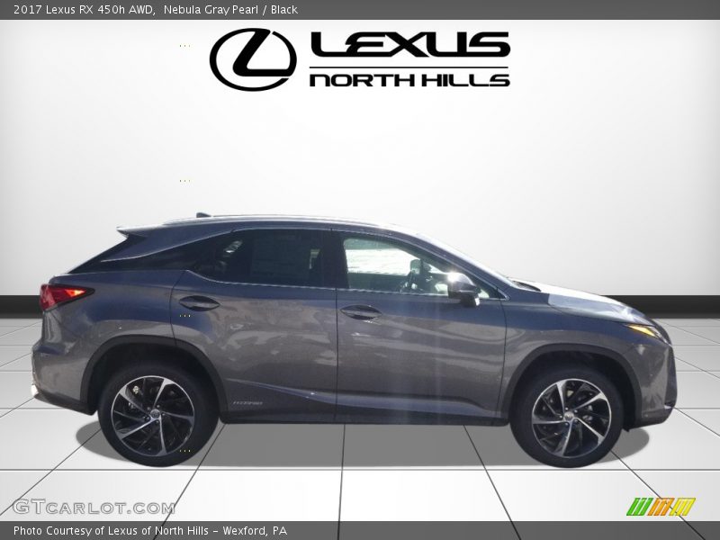 Nebula Gray Pearl / Black 2017 Lexus RX 450h AWD