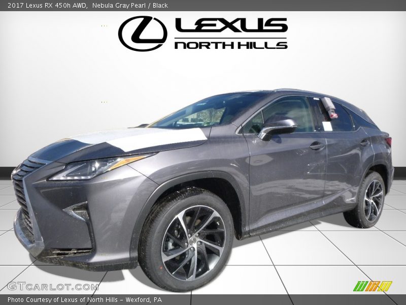 Nebula Gray Pearl / Black 2017 Lexus RX 450h AWD