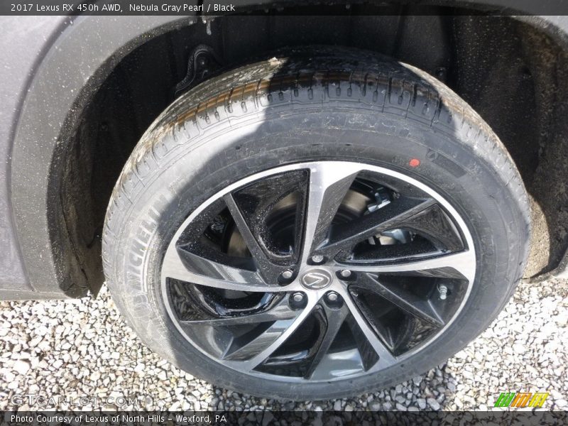 Nebula Gray Pearl / Black 2017 Lexus RX 450h AWD