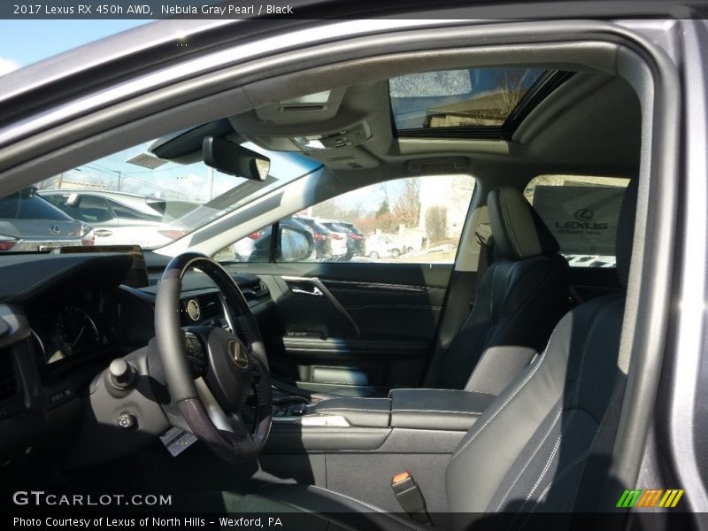 Nebula Gray Pearl / Black 2017 Lexus RX 450h AWD
