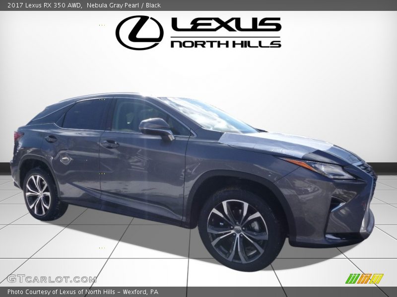 Nebula Gray Pearl / Black 2017 Lexus RX 350 AWD