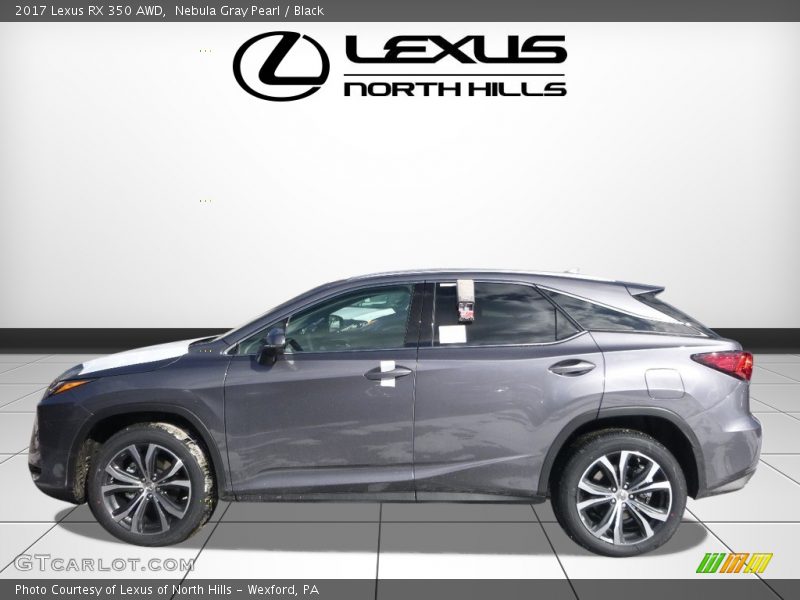 Nebula Gray Pearl / Black 2017 Lexus RX 350 AWD