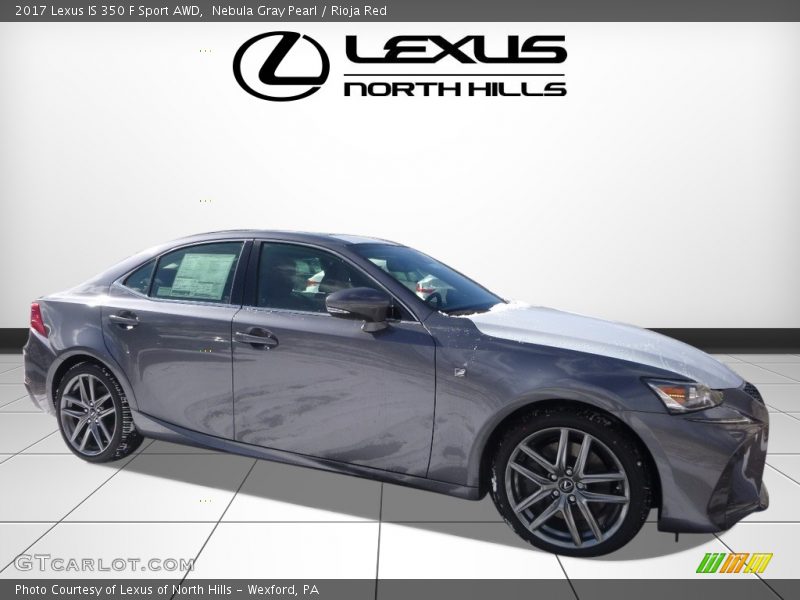 Nebula Gray Pearl / Rioja Red 2017 Lexus IS 350 F Sport AWD