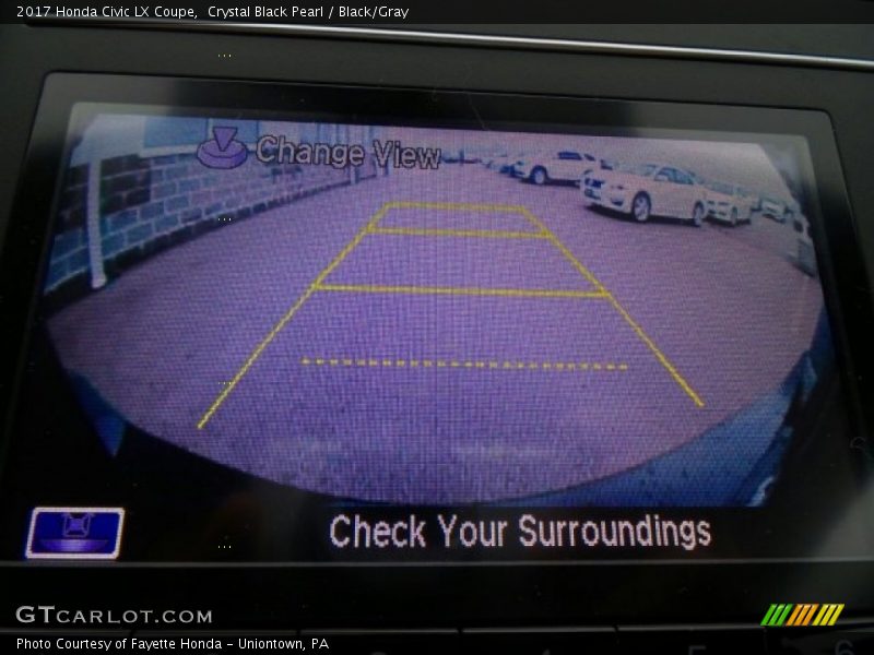 Crystal Black Pearl / Black/Gray 2017 Honda Civic LX Coupe