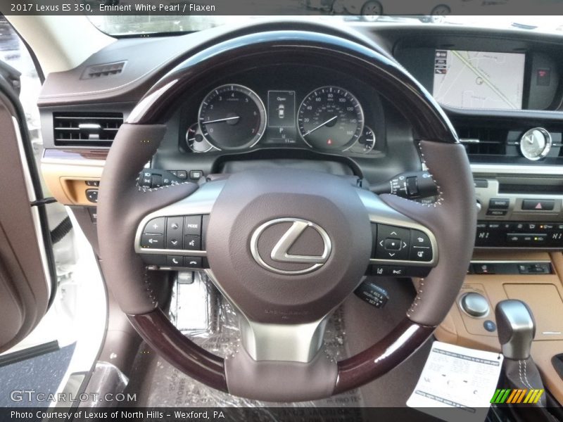 Eminent White Pearl / Flaxen 2017 Lexus ES 350