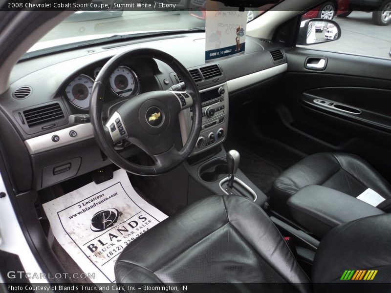  2008 Cobalt Sport Coupe Ebony Interior