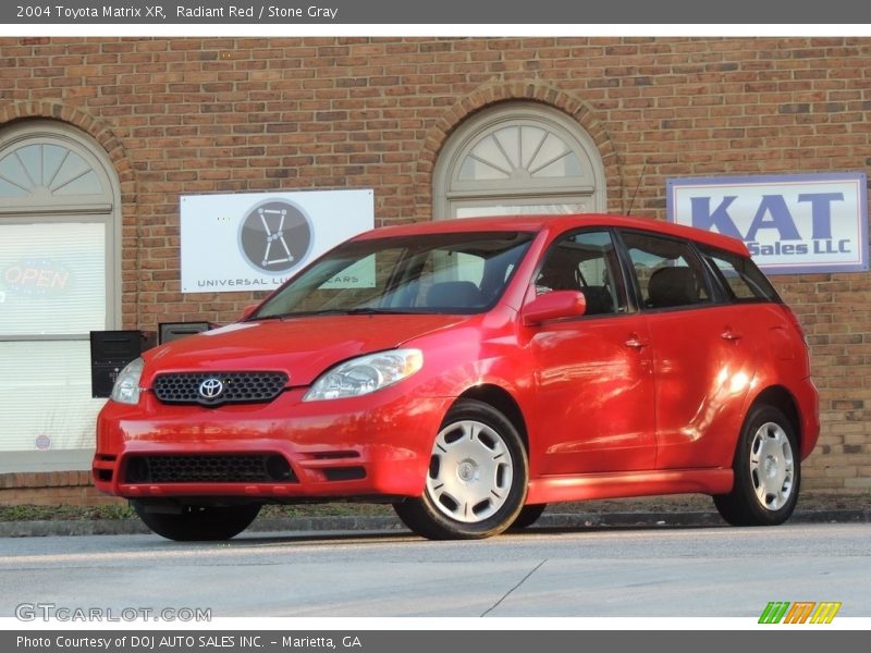 Radiant Red / Stone Gray 2004 Toyota Matrix XR