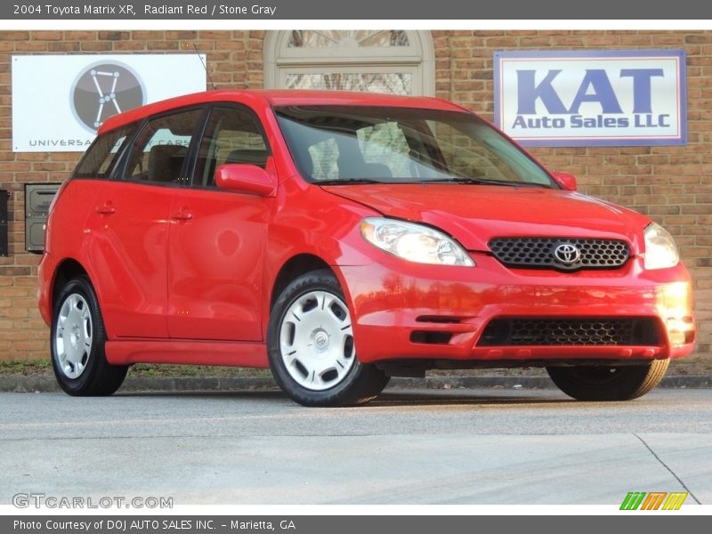 Radiant Red / Stone Gray 2004 Toyota Matrix XR