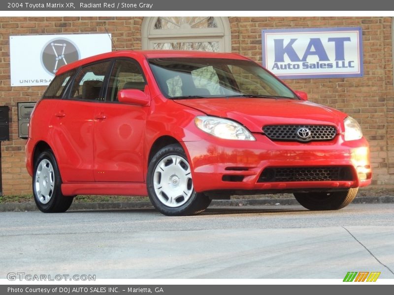 Radiant Red / Stone Gray 2004 Toyota Matrix XR