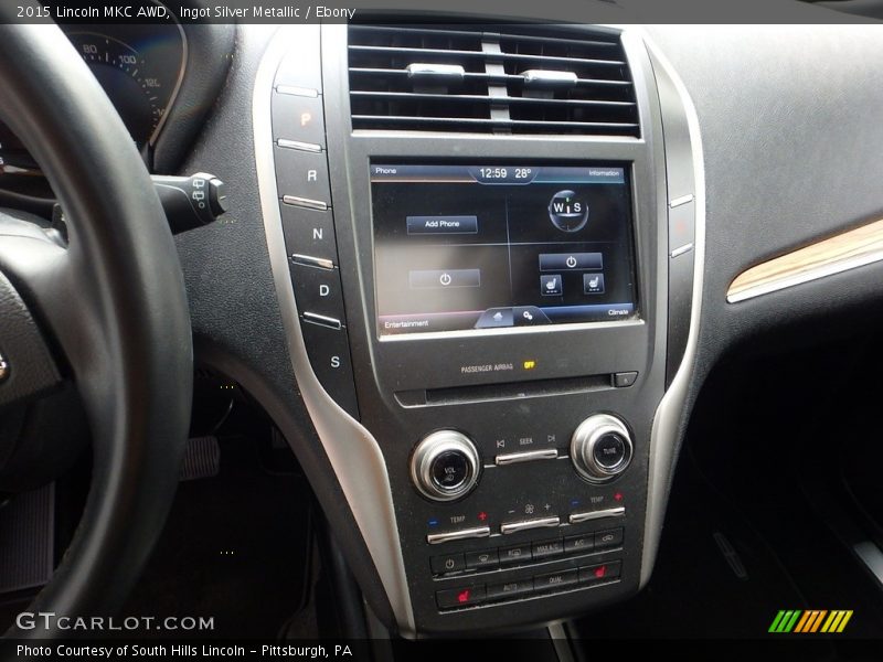 Ingot Silver Metallic / Ebony 2015 Lincoln MKC AWD