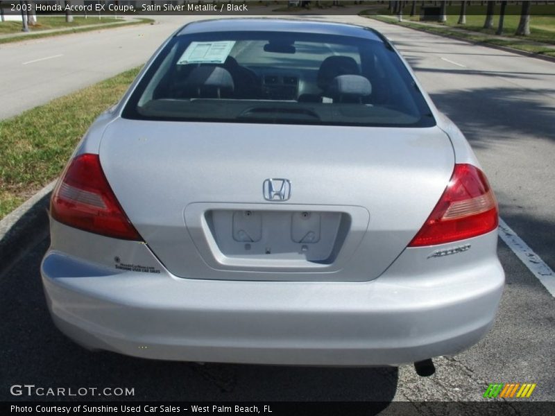 Satin Silver Metallic / Black 2003 Honda Accord EX Coupe