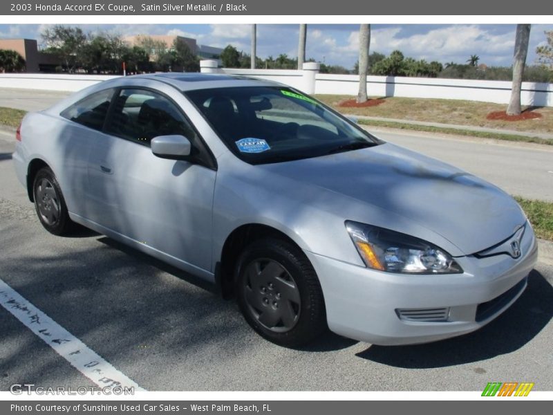 Satin Silver Metallic / Black 2003 Honda Accord EX Coupe