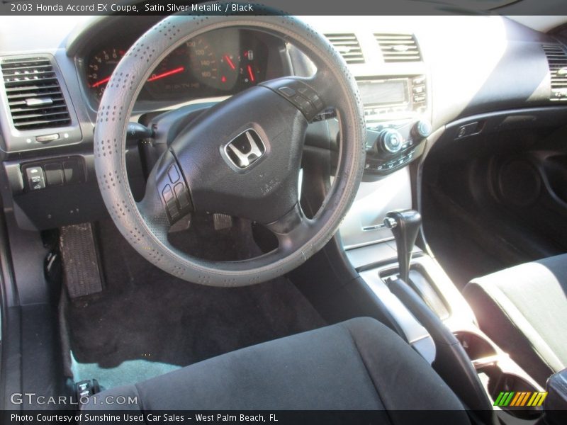 Satin Silver Metallic / Black 2003 Honda Accord EX Coupe