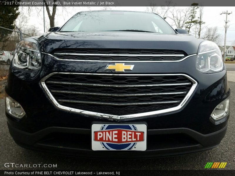 Blue Velvet Metallic / Jet Black 2017 Chevrolet Equinox LT AWD