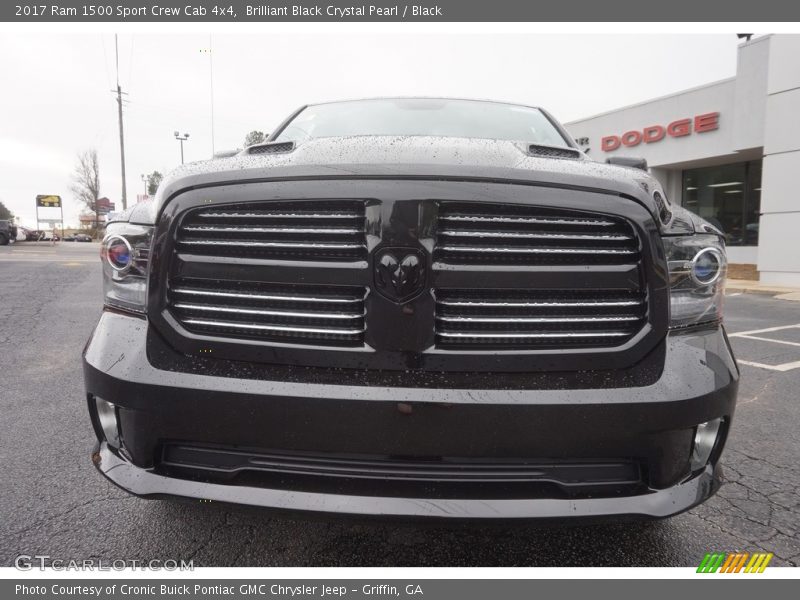 Brilliant Black Crystal Pearl / Black 2017 Ram 1500 Sport Crew Cab 4x4