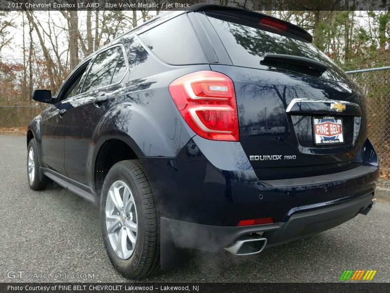 Blue Velvet Metallic / Jet Black 2017 Chevrolet Equinox LT AWD