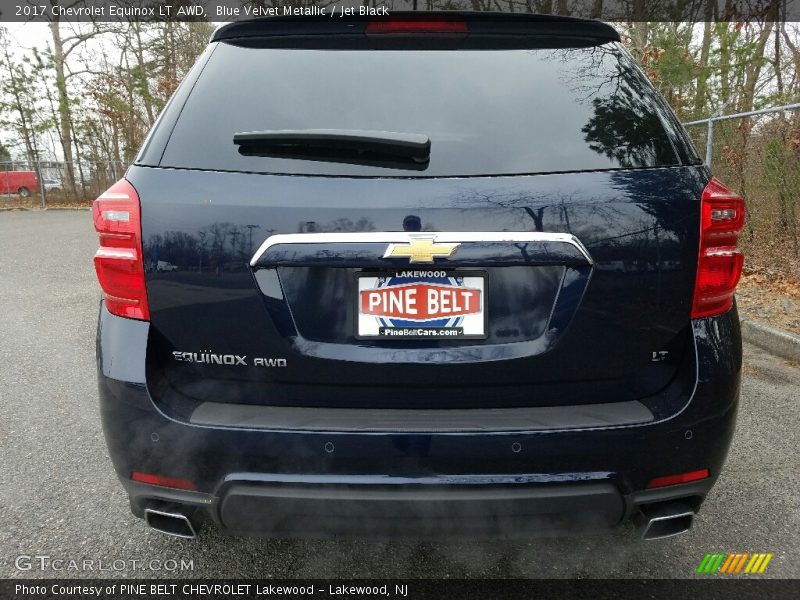 Blue Velvet Metallic / Jet Black 2017 Chevrolet Equinox LT AWD