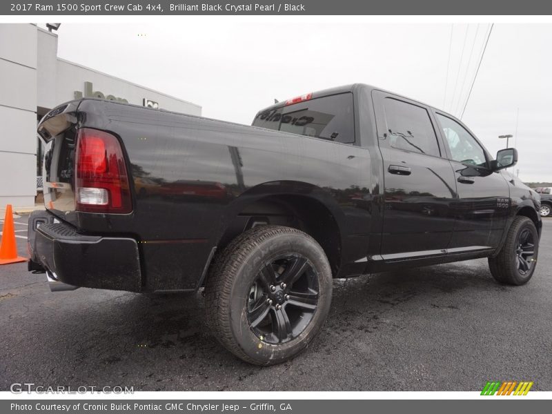 Brilliant Black Crystal Pearl / Black 2017 Ram 1500 Sport Crew Cab 4x4